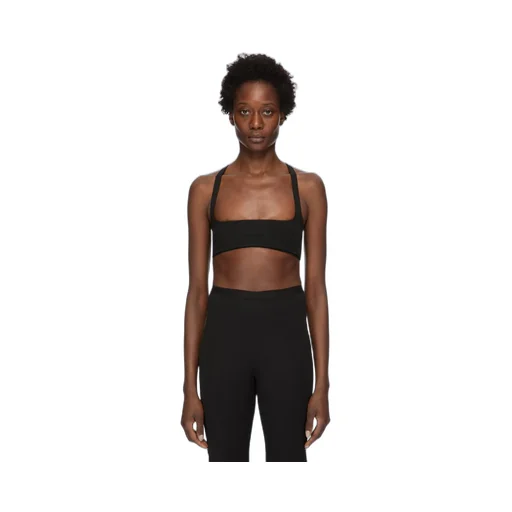 Rick Owens Concordians Unhorny Top In Black Compact Stretch Jersey