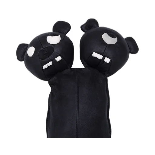 Rick Owens Hun Siamese Bear In Black Lamb Leather
