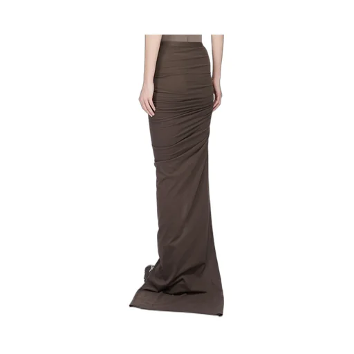 Moncler + Rick Owens Adjustable Skirt In Dark Dust Mediumweight Cotton Jersey