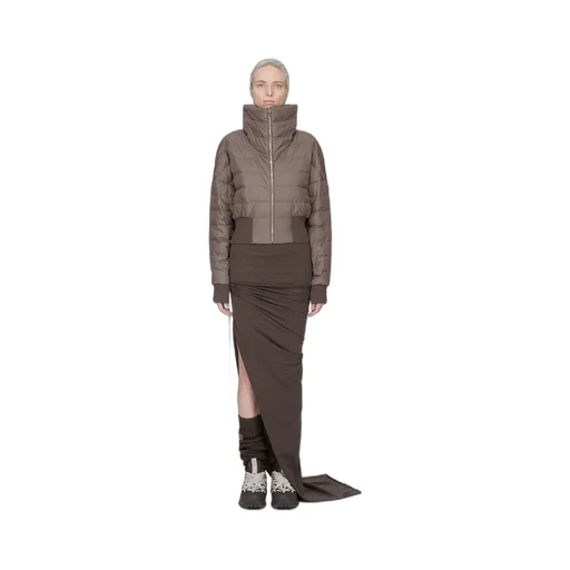 Moncler + Rick Owens Adjustable Skirt In Dark Dust Mediumweight Cotton Jersey