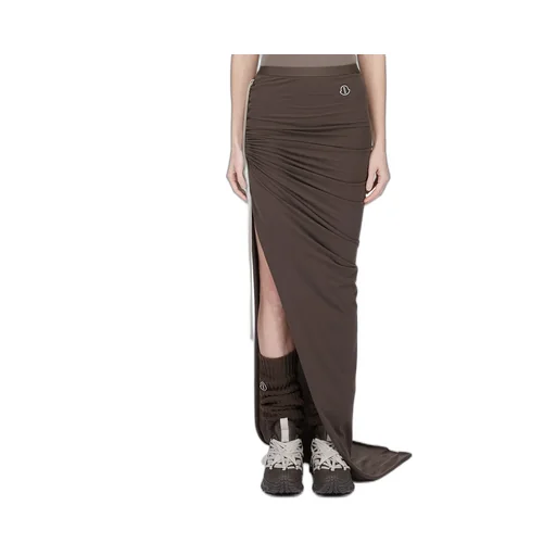 Moncler + Rick Owens Adjustable Skirt In Dark Dust Mediumweight Cotton Jersey