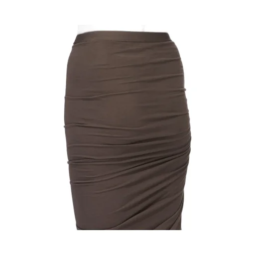 Moncler + Rick Owens Adjustable Skirt In Dark Dust Mediumweight Cotton Jersey