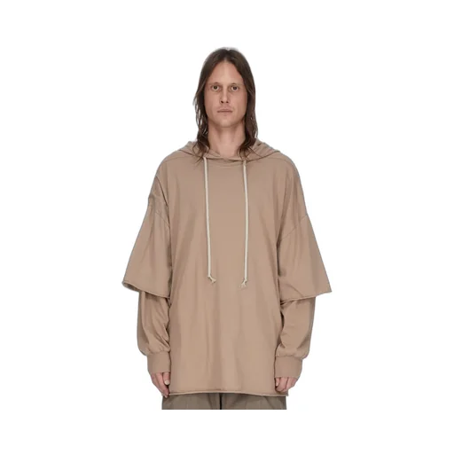 Drkshdw Temple Tommy Hustler Hoodie In Flesh Medium Weight Cotton Jersey