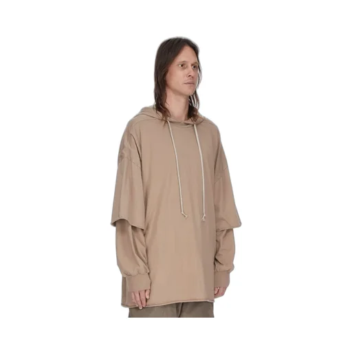 Drkshdw Temple Tommy Hustler Hoodie In Flesh Medium Weight Cotton Jersey