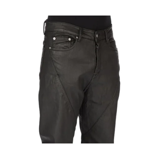 Drkshdw Temple Bias Bootcut In Black Deep Black Stretch Denim