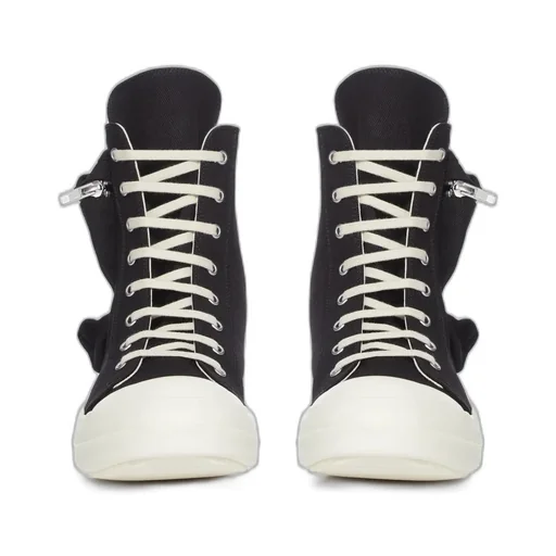 Drkshdw Temple Cargo Sneaks In Black/Milk/Milk 13Oz Overdyed Denim