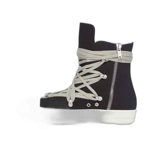 Drkshdw Temple Megalace Sneaks In Black/Milk/Milk 13Oz Overdyed Denim