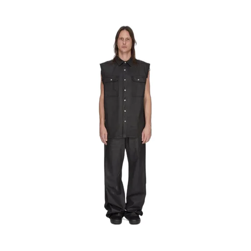 Drkshdw Temple Geth Jeans In Black 8Oz Deep Black Denim