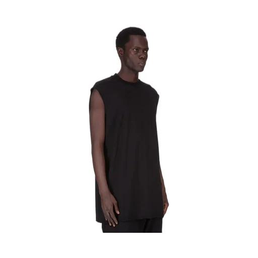 Drkshdw Concordians Tarp T In Black Cotton Gauze Jersey