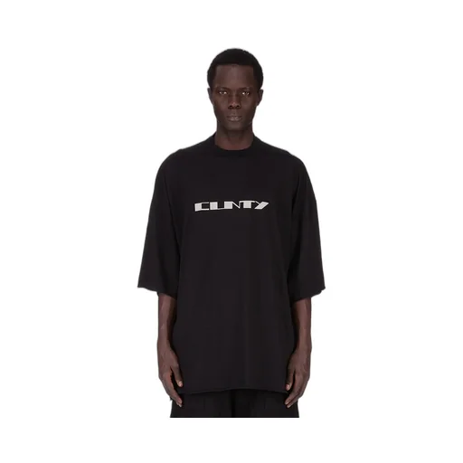 Drkshdw Concordians Tommy T In Black/Pearl Medium Weight Cotton Jersey