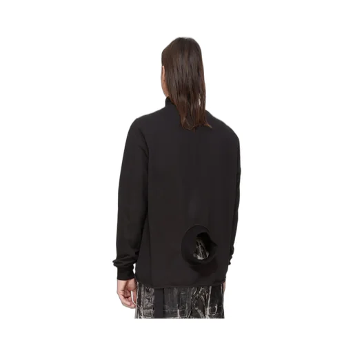 Drkshdw Concordians Headon Dbl Sweater In Black Compact Heavy Jersey