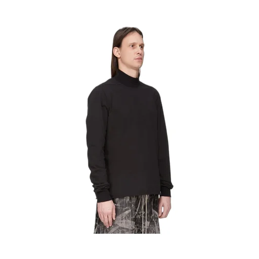 Drkshdw Concordians Headon Dbl Sweater In Black Compact Heavy Jersey