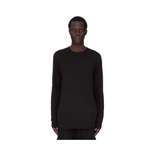 Drkshdw Concordians Ls Level T In Black Cotton Gauze Jersey