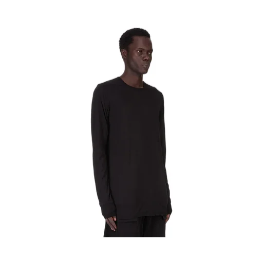 Drkshdw Concordians Ls Level T In Black Cotton Gauze Jersey