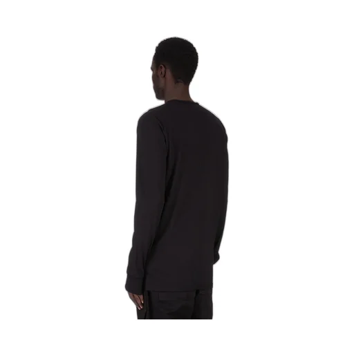 Drkshdw Concordians Level Ls T In Black Medium Weight Cotton Jersey