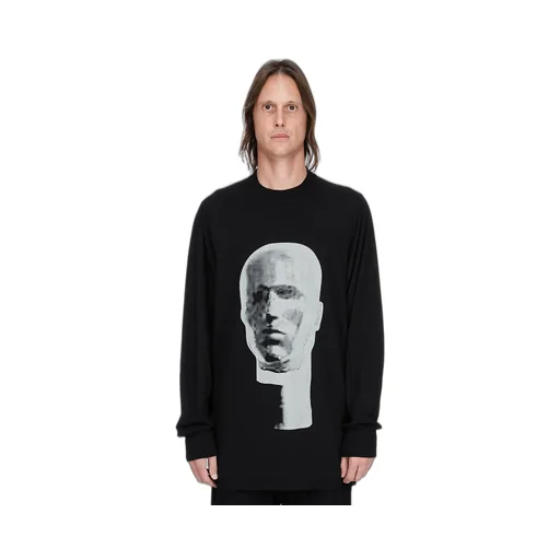 Drkshdw Concordians Jumbo Ls T In Black/Pearl Medium Weight Cotton Jersey