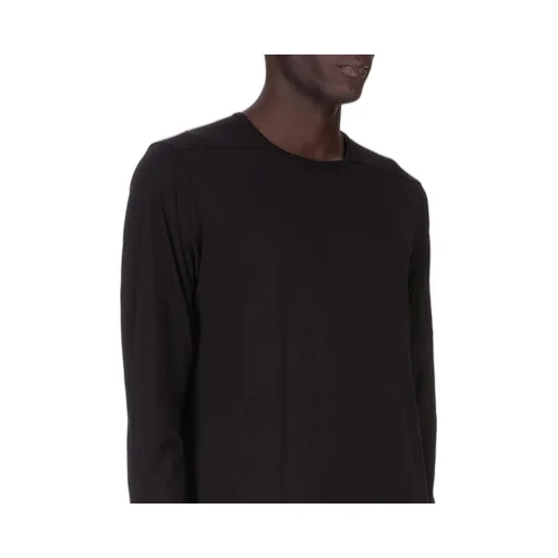 Drkshdw Concordians Ls Level T In Black Cotton Gauze Jersey
