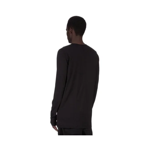 Drkshdw Concordians Ls Level T In Black Cotton Gauze Jersey
