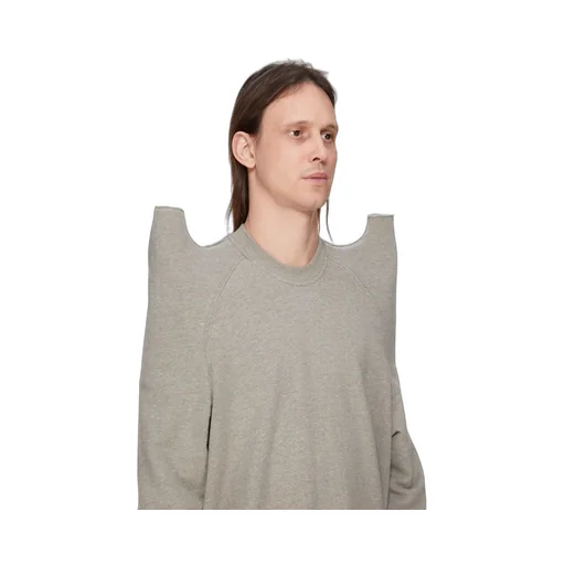 Drkshdw Concordians Tecsweat In Melange Grey Felpa Jersey