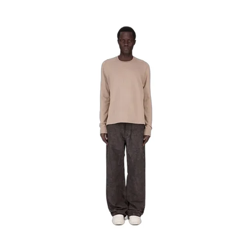 Drkshdw Concordians Crewneck Sweat In Dirty Pearl Slub Felpa