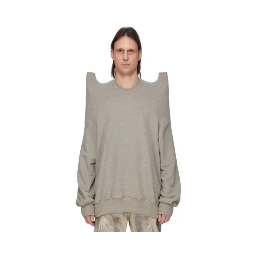 Drkshdw Concordians Tecsweat In Melange Grey Felpa Jersey