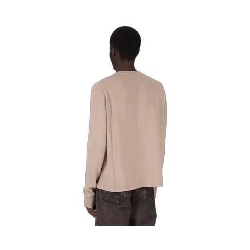 Drkshdw Concordians Crewneck Sweat In Dirty Pearl Slub Felpa