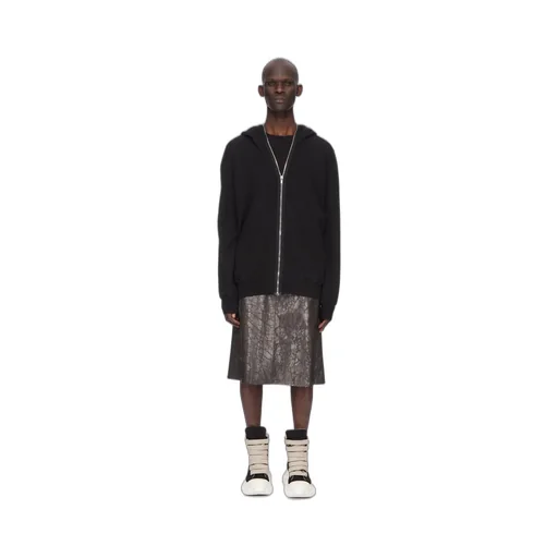 Drkshdw Concordians Jumbo Gimp Hoodie In Black Slub Felpa