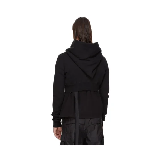 Drkshdw Concordians Micro Mountain Hoodie In Black Slub Felpa