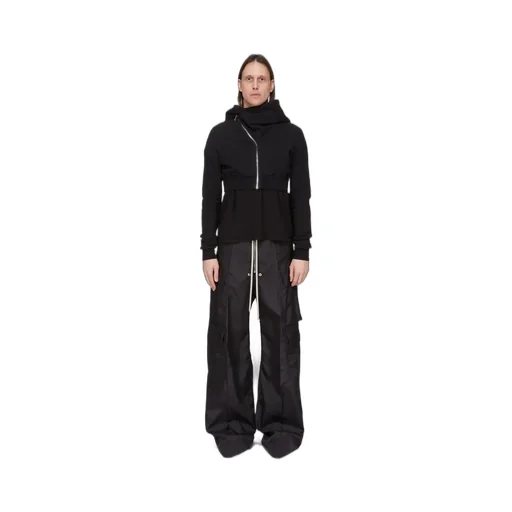 Drkshdw Concordians Micro Mountain Hoodie In Black Slub Felpa