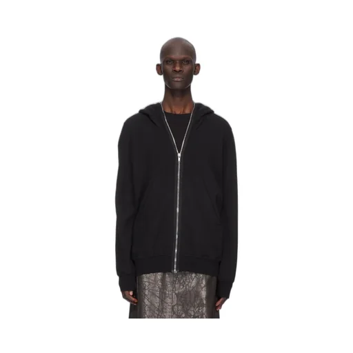 Drkshdw Concordians Jumbo Gimp Hoodie In Black Slub Felpa