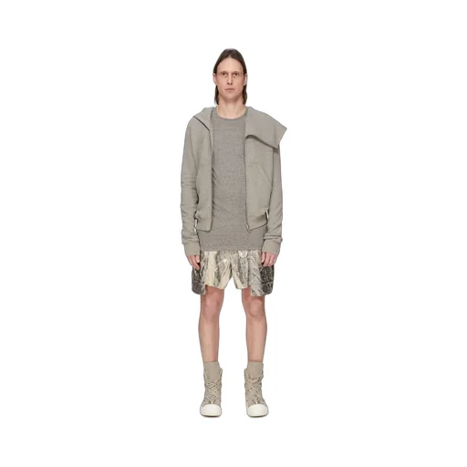 Drkshdw Concordians Mountain Hoodie In Melange Grey Felpa Jersey