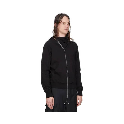 Drkshdw Concordians Mountain Hoodie In Black Compact Heavy Jersey
