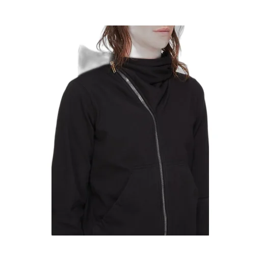 Drkshdw Concordians Mountain Hoodie In Black Compact Heavy Jersey