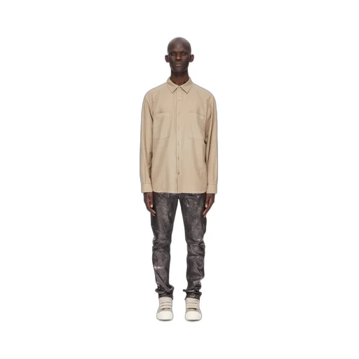 Drkshdw Concordians Jumbo Outershirt In Dirty Pearl Light Flannel