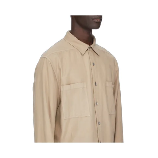 Drkshdw Concordians Jumbo Outershirt In Dirty Pearl Light Flannel