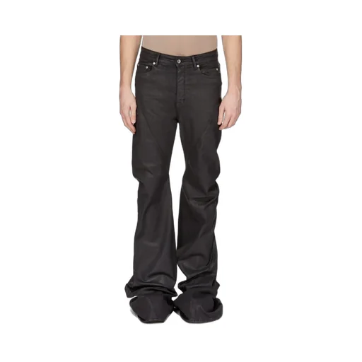 Drkshdw Concordians Bias Bootcut In Black Wax Stretch Denim