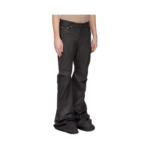 Drkshdw Concordians Bias Bootcut In Black Wax Stretch Denim