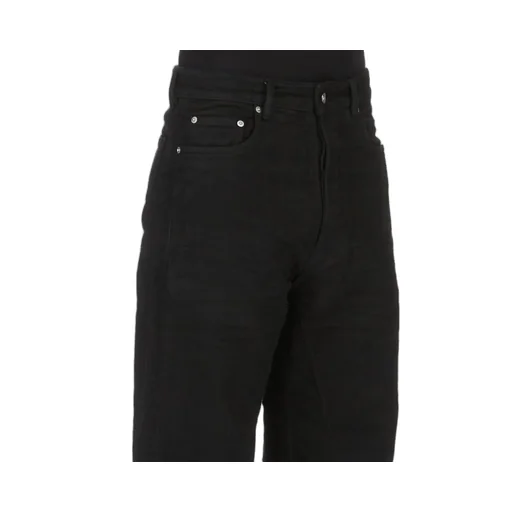 Drkshdw Concordians Geth Jeans In Black Brushed Cotton.