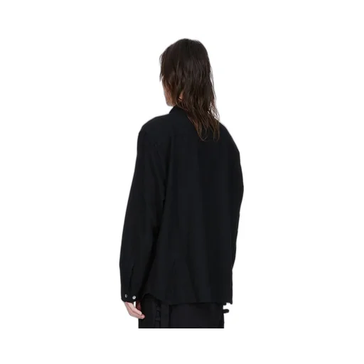 Drkshdw Concordians Jumbo Outershirt In Black Light Flannel