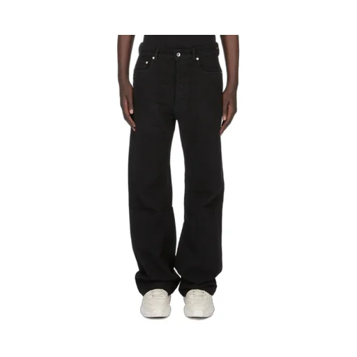 Drkshdw Concordians Geth Jeans In Black Brushed Cotton.