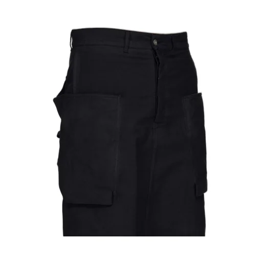Drkshdw Concordians Stefan Cargo Skirt In Black Cotton Tela