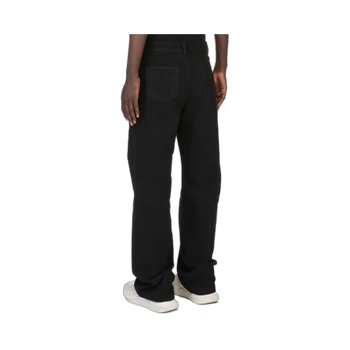 Drkshdw Concordians Geth Jeans In Black Brushed Cotton.