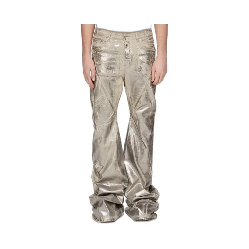 Drkshdw Concordians Bias Bootcut In Palladium Foil Stretch Denim