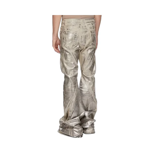 Drkshdw Concordians Bias Bootcut In Palladium Foil Stretch Denim