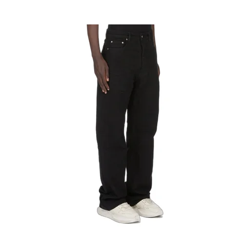 Drkshdw Concordians Geth Jeans In Black Brushed Cotton.