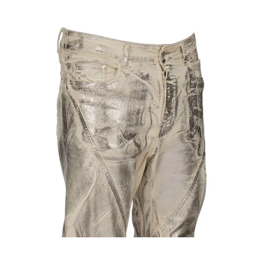 Drkshdw Concordians Bias Bootcut In Palladium Foil Stretch Denim