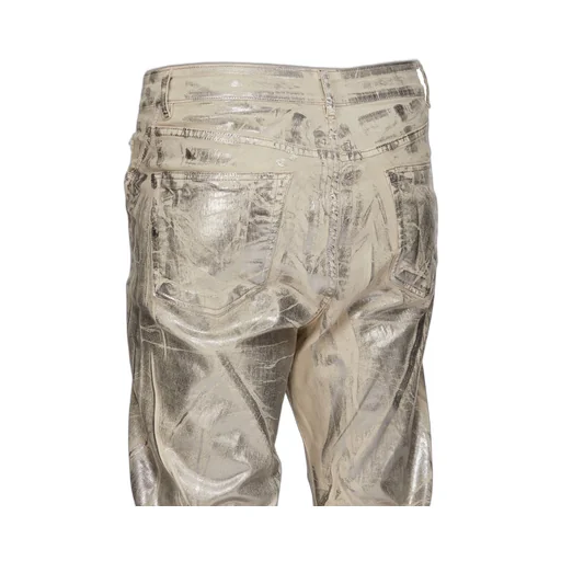 Drkshdw Concordians Bias Bootcut In Palladium Foil Stretch Denim