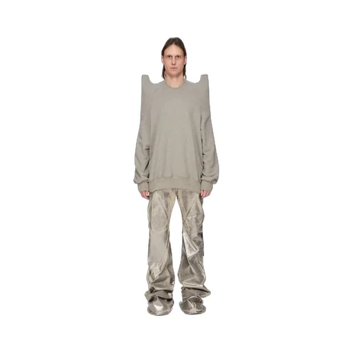 Drkshdw Concordians Bias Bootcut In Palladium Foil Stretch Denim