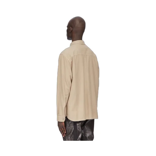 Drkshdw Concordians Jumbo Outershirt In Dirty Pearl Light Flannel