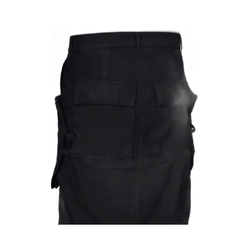 Drkshdw Concordians Stefan Cargo Skirt In Black Cotton Tela